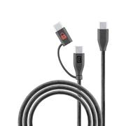 Cellularline câble USB-C de sécurité des données avec un adaptateur bloqueur intégré pour une charge jusqu'à 60 W et une longueur de 150 cm