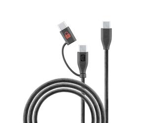 Cellularline câble USB-C de sécurité des données avec un adaptateur bloqueur intégré pour une charge jusqu'à 60 W et une longueur de 150 cm