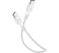 Cellularline Câble USB-C vers USB-C 120 cm mâle/mâle blanc pour smartphones et tablettes