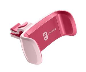 cellularline | Car Holder - Universal | Support Voiture pour Smartphone Ultra-coloré - Orientable à 360 ° - Fixation dans Le Véhicule au Moyen d’Un Crochet aux Grilles d’aération - Rose