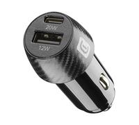 Cellularline Car Multipower 2 FAST+ - iPhone, Samsung, Xiaomi, Oppo and other Smartphones and Tablets Chargeur de voiture rapide à port USB et port USB-C, 32 W