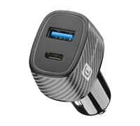 Cellularline Car Multipower Ultra - iPhone, Samsung, Xiaomi, Oppo and other Smartphones and Tablets Chargeur auto rapide à port USB et port USB-C