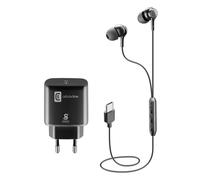 Cellularline CHARGE & MUSIC KIT Kit d'accessoires incluant un chargeur et des écouteurs pour appareils Samsung