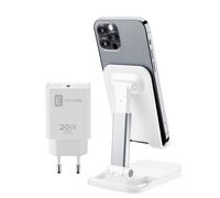 Cellularline Charge & Stand Kit - iPhone 8 or later Kit d'accessoires pour iPhone, avec fonction de charge et de support.