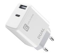 Cellularline - Chargeur réseau - Chargeurs de réseau avec 2 Ports USB et USB-C pour la Charge simultanée de Deux appareils Apple