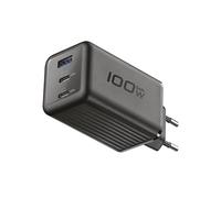 Cellularline Chargeur Secteur multipower Performance GaN+ 100 W avec 2 Ports USB-C Power Delivery, 1 Port USB-A Quick Charge 30 W, Recharge simultanée, Compact, Noir