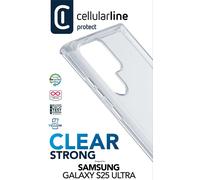 Cellularline Clear Strong - Galaxy S25 Ultra Coque rigide avec bords en caoutchouc Samsung Galaxy S25 Ultra