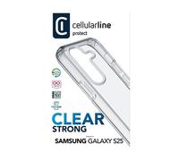 Cellularline Clear Strong - Galaxy S25 Coque rigide avec bords en caoutchouc Samsung Galaxy S25