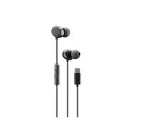 Cellularline | Cloud in-Ear | Casque stéréo Type-C, Design Intra-auriculaire et Microphone, connecteur USB-C, Isolation du Bruit, Microphone et Bouton de réponse (Noir)