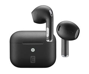 cellularline | Crystal | Écouteurs TWS Bluetooth 5.0 sans Fil Intra-Auriculaires avec étui de Charge, Environment Noise Cancelling, Talk Time : 3,5 Heures - Charge : 1,5 Heures - Noir