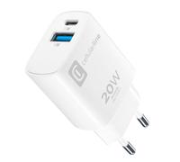 CellularLine Dual Port Travel Charger Apple PD 20W White (60785) Chargeur (USB-A + USB-C)