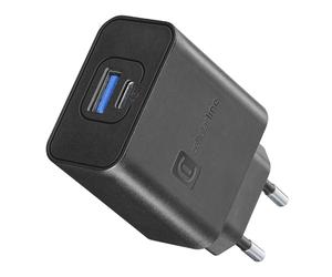 Cellularline Dual Super Fast Charger 45W - Samsung Chargeur secteur 2 ports USB et USB-C avec technologie Super Fast Charging 45 W