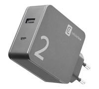 Cellularline Duo Charger - MacBook and iPhone Chargeur pour Ordinateurs Portables dotés d'un port USB-C et Smartphones, 42 W