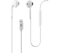 cellularline | Eagle | Écouteurs à Capsule avec Fil et Microphone - Connecteur Lightining - Couleur Blanc