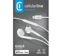Cellularline EAGLE Ecouteurs filaires compatibles avec l'iPhone avec entrée Lightning MFI