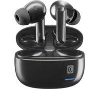 Cellularline Écouteurs TWS ECLIPSE – ANC & ENC, Bluetooth, étui – Noir