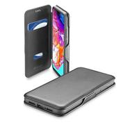 cellularline Étui Portefeuille en Cuir véritable avec Fermeture magnétique pour Samsung Galaxy A71 Noir