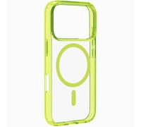 Cellularline - Iconic Mag - Coque Transparente - Bords colorés - Anneau magnétique coloré - Compatible avec l’écosystème MagSafe