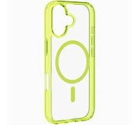 Cellularline - Iconic Mag - Coque Transparente - Bords colorés - Anneau magnétique coloré - Compatible avec l’écosystème MagSafe