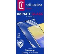Cellularline Impact Glass Capsule - Galaxy A A16 / A26 / A17 Verre trempé résistant d'un bord à l'autre