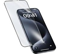 cellularline - Impact Glass Capsule - iPhone 15/15 Pro - Verre Trempé avec Cadre Noir