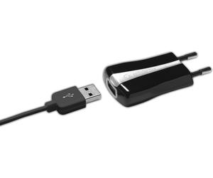 Cellularline Interphone Micro, Chargeur USB Noir Noir