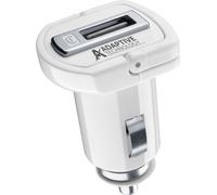 Cellular Line Adaptive Fast Car Charger Kit - Adaptateur d'alimentation pour voiture - 15 Watt (USB) - sur le câble : USB-C - blanc