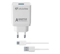 Cellularline Kit De Charge Rapide Adaptatif 15W - USB-C - Chargeur Samsung