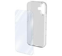 Cellularline - Kit de Protection - Compatible avec iPhone 17 - Kit d'Accessoires composé de : Coque Transparente et Verre Trempé - Transparent