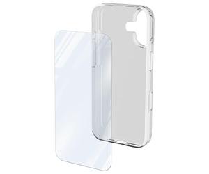 Cellularline - Kit de Protection - Compatible avec iPhone 17 - Kit d'Accessoires composé de : Coque Transparente et Verre Trempé - Transparent