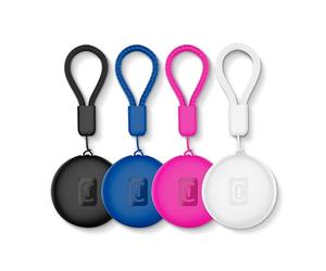 Cellularline localisateur d'objets Tracy Tag Dual pour Apple et Android avec Une Batterie remplaçable, étanchéité IP67 et Lot de 4 en Noir, Bleu, Rose et Blanc