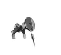 Cellularline MAG Holder Support Voiture avec Recharge sans Fil 25W - Nouvelle Technologie Qi2.2 - Fixation Magnétique Puissante - Noir