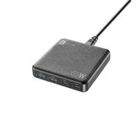 cellularline - MULTIPOWER Desk 65W - 4 Ports GAN 65W Chargeur réseau - Sortie Totale 65W - 2 Ports USB 18W, 1 Port USB-C 18W et 1 Port USB-C 65W - Idéal pour Smartphone Tablette Ordinateur Portable