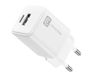 Cellularline Multipower Dual Port 30W - Smartphone, tablet e laptop Chargeur mural 30W avec 2 ports USB + USB-C