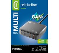 Cellularline MULTIPOWER MAGNUS 100W Chargeur de secteur à 4 ports GaN 100W