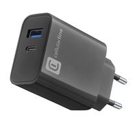 Cellularline MULTIPOWER PD 32W Chargeur secteur avec 2 ports : 1 port USB-C et 1 port USB-A