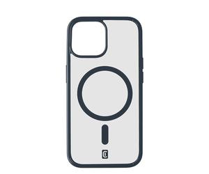 cellularline - Pop Mag - iPhone 15 Plus - Coque Transparente avec Bords colorés Compatible avec l'écosystème MagSafe - Bords protégés, Boutons et connecteurs - Bleu