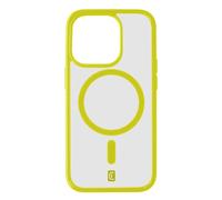 Cellularline Pop Mag - iPhone 15 Pro Étui transparent avec bords colorés compatible avec l'écosystème Magsafe Apple iPhone 15 Pro