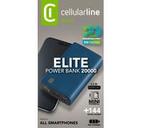 Cellularline Power Bank Elite 20000 PD Blue