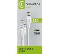 Cellular Line - Câble USB - 24 pin USB-C (M) pour USB (M) - 1.2 m - blanc
