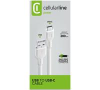 Cellularline Power Cable 200cm - USB-C CâbleUSB-C de charge et transfert de données.