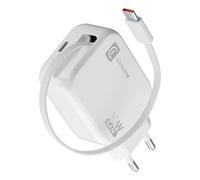 Cellularline Retractable Power 30W Chargeur secteur 30W avec câble USB-C rétractable et port USB-C