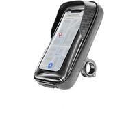 Cellularline | Rider Shield - Universal | Support Smartphone Étanche Guidon Rond pour Motos et Vélos - Pare-Soleil - Rotation 360