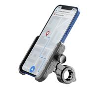 Cellularline Rider Steel - Support Universel Pour Smartphone En Aluminium Noir