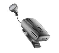 cellularline |Roller Clip Headset |Écouteurs Oreillette Bluetooth Rétractable avec Clip - Autonomie 7h - Recharge 1,5h - Connexion à 2 Téléphones Mobiles - Noir