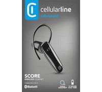 Cellularline | Score | Écouteur Bluetooth® Mono Ergonomique à Arceau Amovible - Play Time 4 Heures - Noir