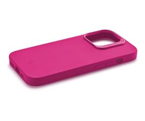 cellularline - Sensation+ pour iPhone 15 Pro - Coque Rigide en Silicone avec Finition Douce sans Effet poignée - Bords, Touches, Appareil Photo et connecteurs protégés - Rose