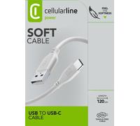 Cellularline Soft cable 120 cm - USB-C Câble USB-C doux au toucher