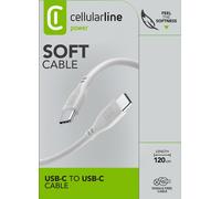 Cellularline Soft cable 120 cm - USB-C to USB-C Câble USB-C to USB-C doux au toucher