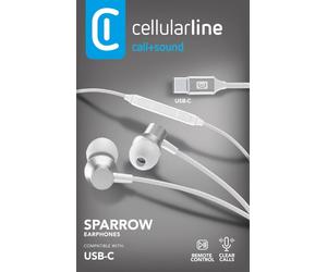 Cellularline SPARROW Écouteurs stéréo intra-auriculaires avec micro et commande à distance